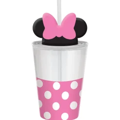 Minnie Mouse Forever Plastic Party Cup with Straw & Lid, 12oz