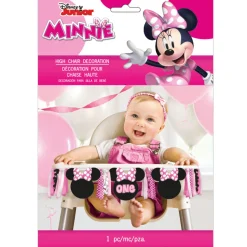 Minnie Mouse Forever 1st Birthday Fabric & Ribbon High Chair Decoration, 38in