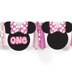 Minnie Mouse Forever 1st Birthday Fabric & Ribbon High Chair Decoration, 38in