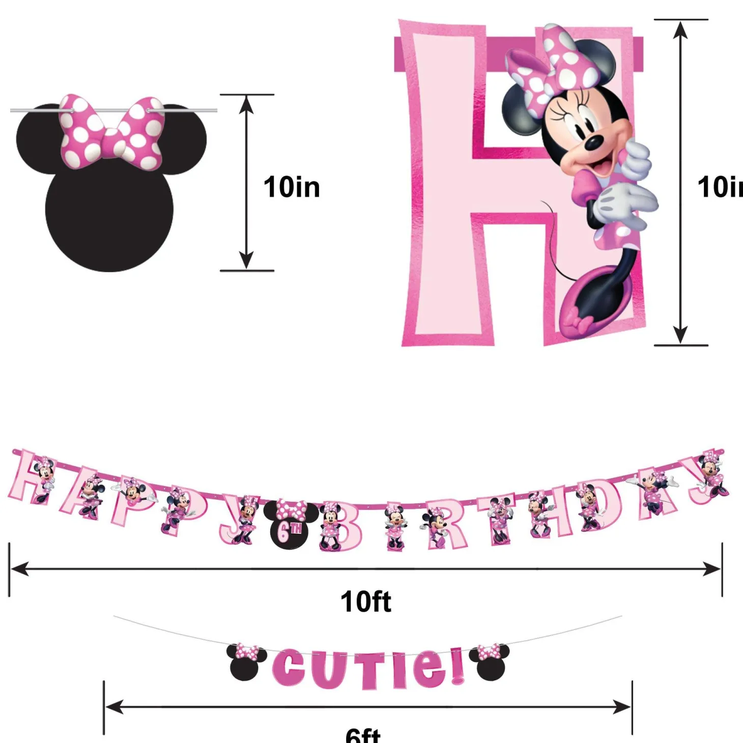 Minnie Mouse Party Kit for 8 Guests