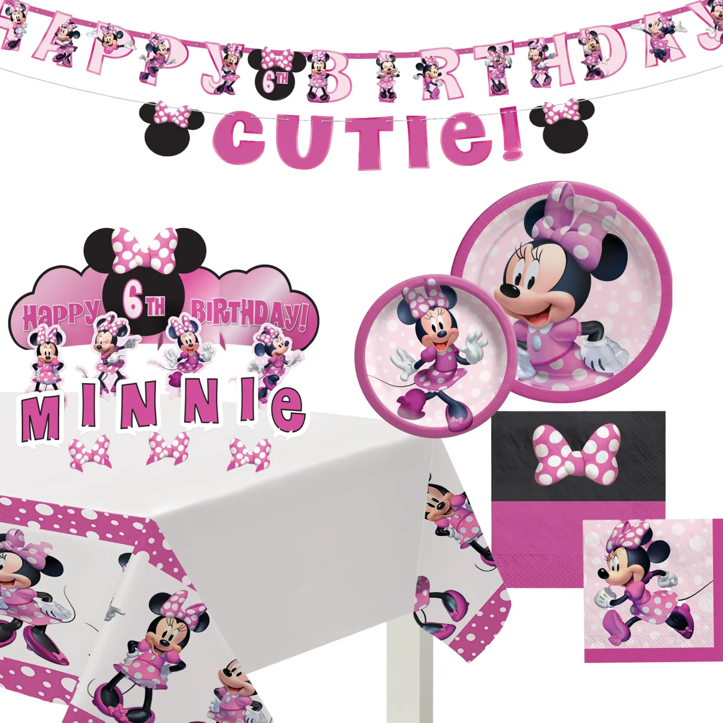 Minnie Mouse Party Kit for 8 Guests