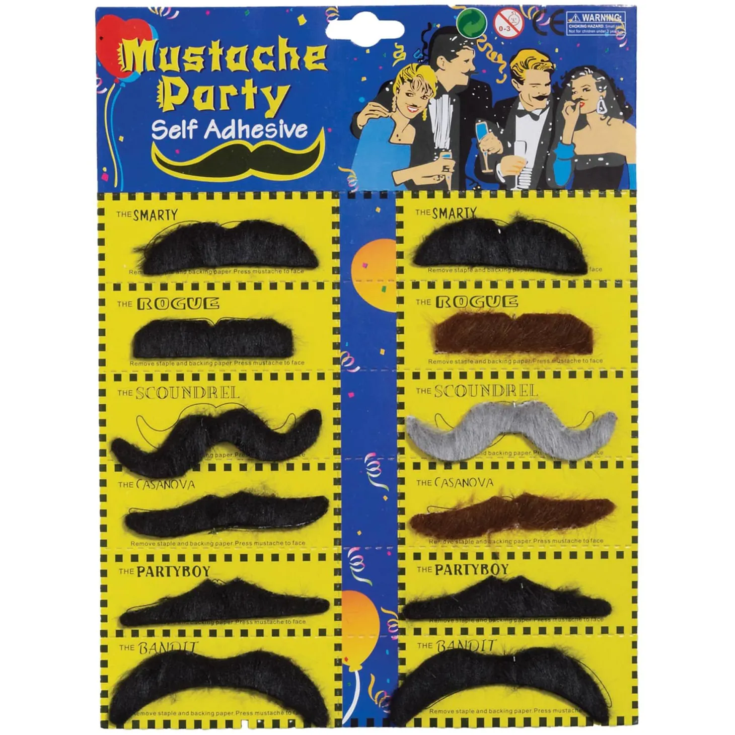 Moustache party set