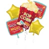 Movie Night Foil Balloon Bouquet, 5pc
