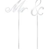 Mr. & Silver Cake Toppers 2ct