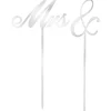 Mrs. & Silver Cake Toppers 2ct