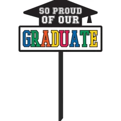 Multicolor So Proud Grad Plastic Yard Sign, 15in x 25in