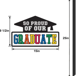 Multicolor So Proud Grad Plastic Yard Sign, 15in x 25in