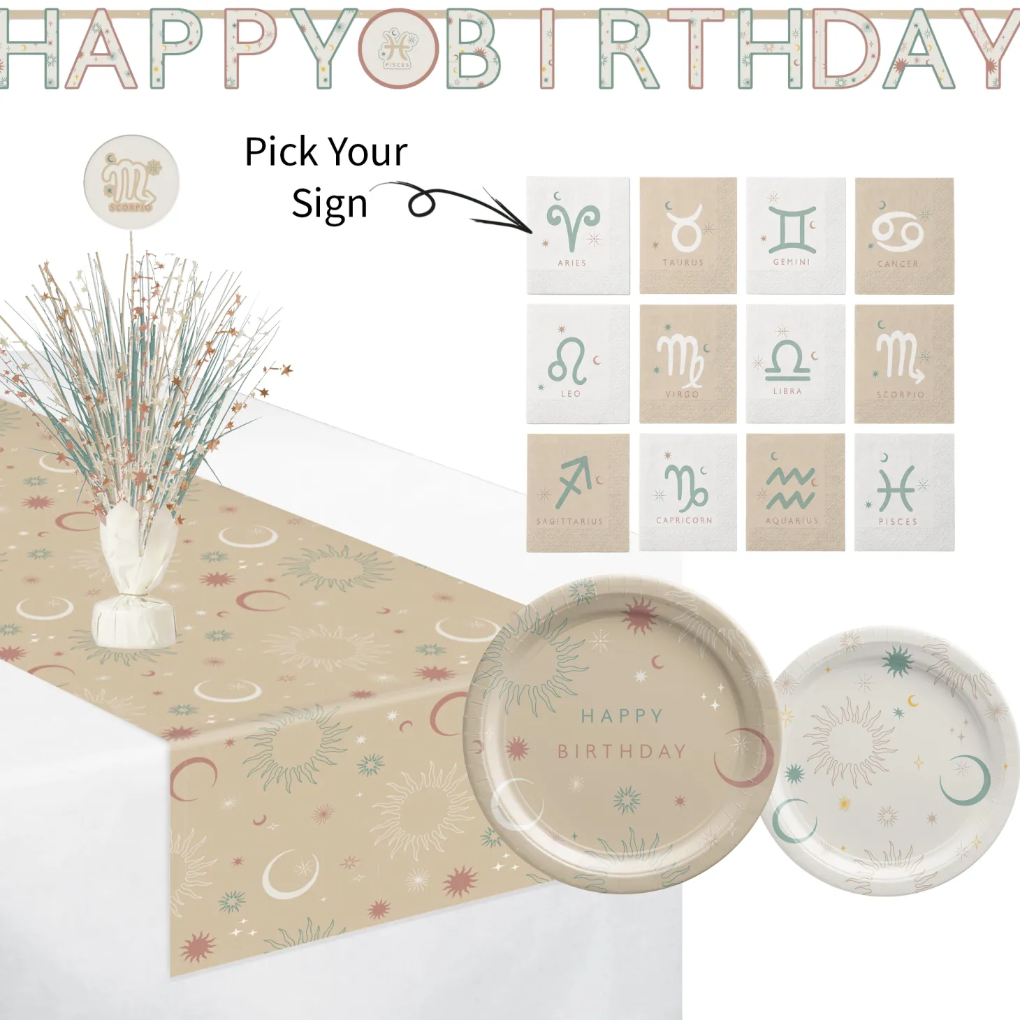 Mystical Astrology Party Kit for 8 Guests