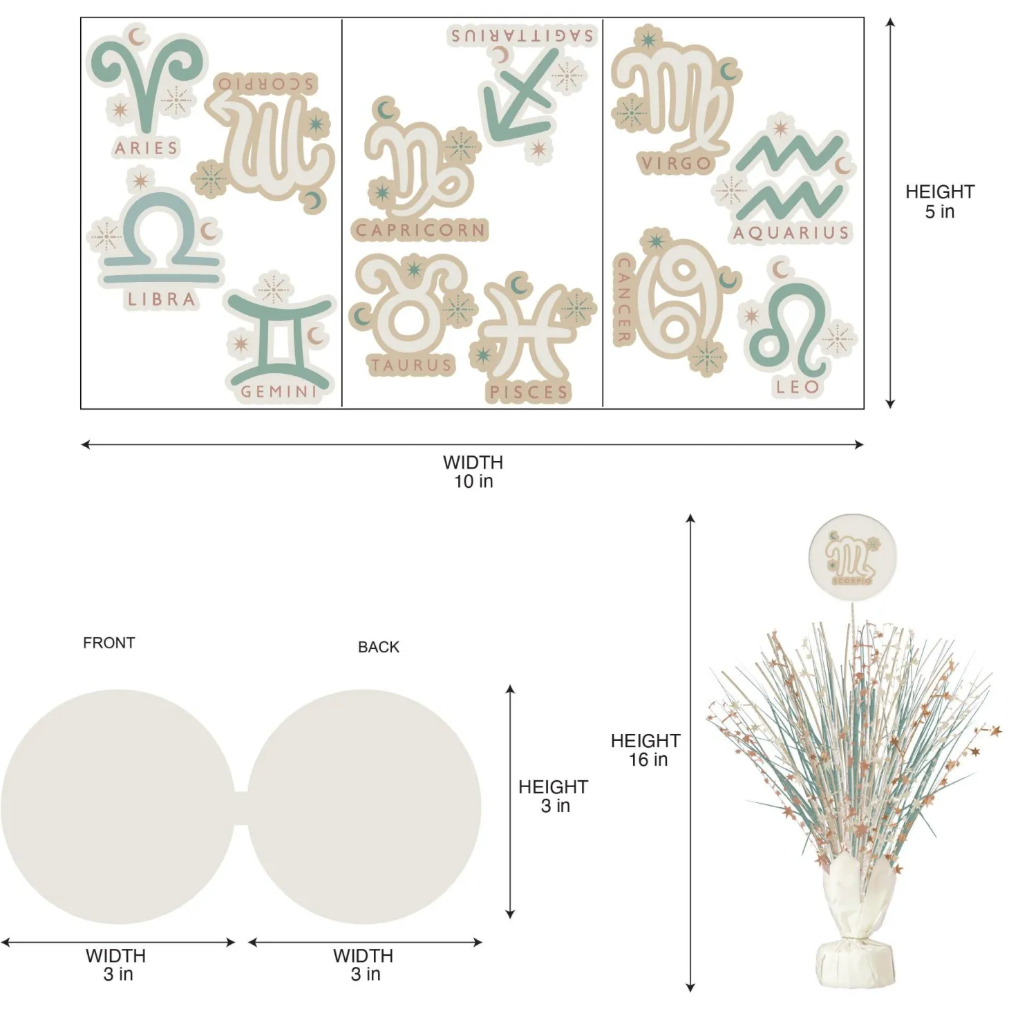 Mystical Astrology Party Kit for 8 Guests