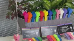 Neon Happy Clip Balloon Weights, 4ct