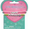 Neon Pink & Yellow Best Friends Beaded Bracelet Set, 2pc