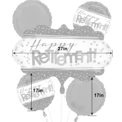 Officially Retired Foil Balloon Bouquet, 5pc