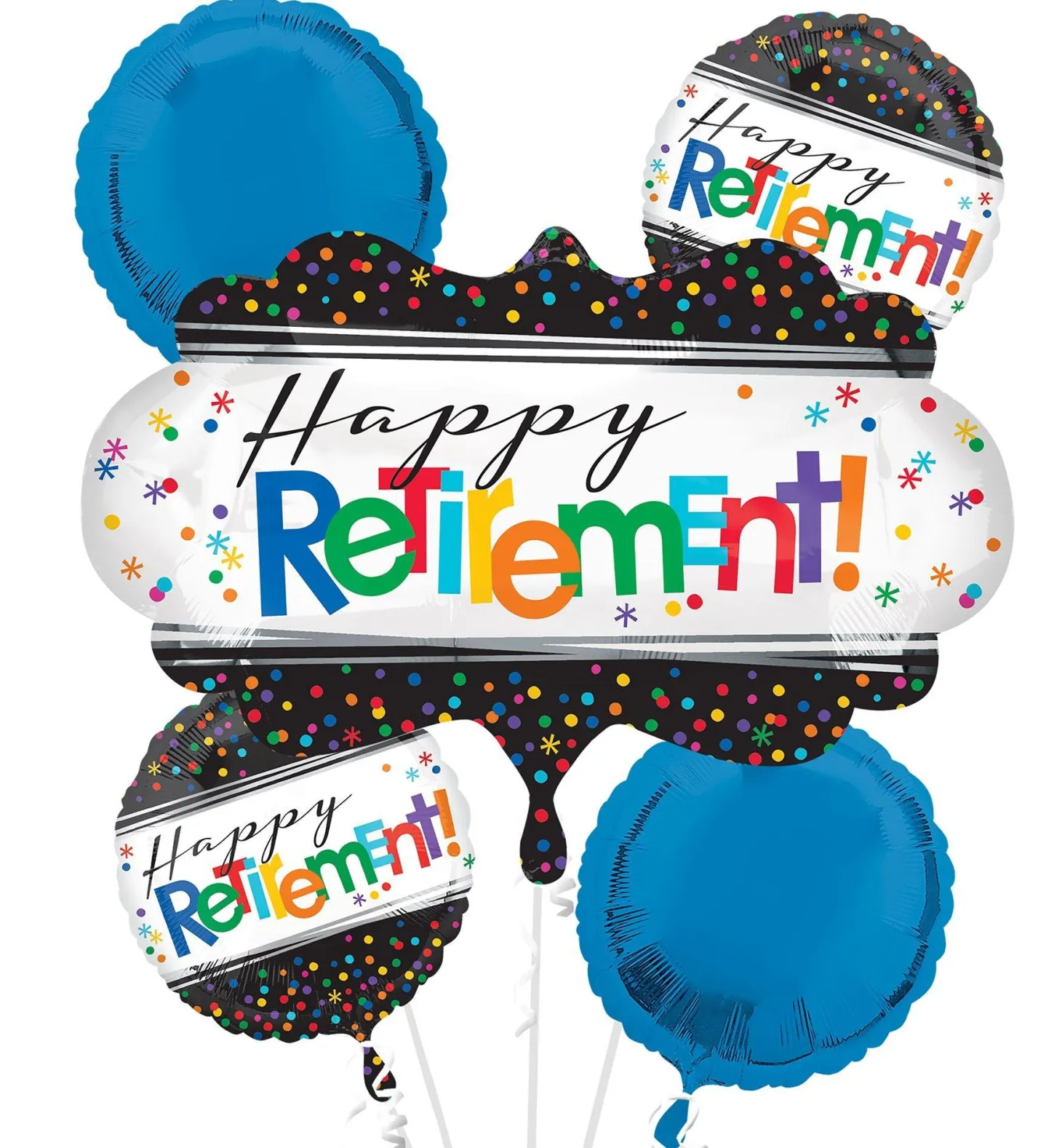 Officially Retired Foil Balloon Bouquet, 5pc