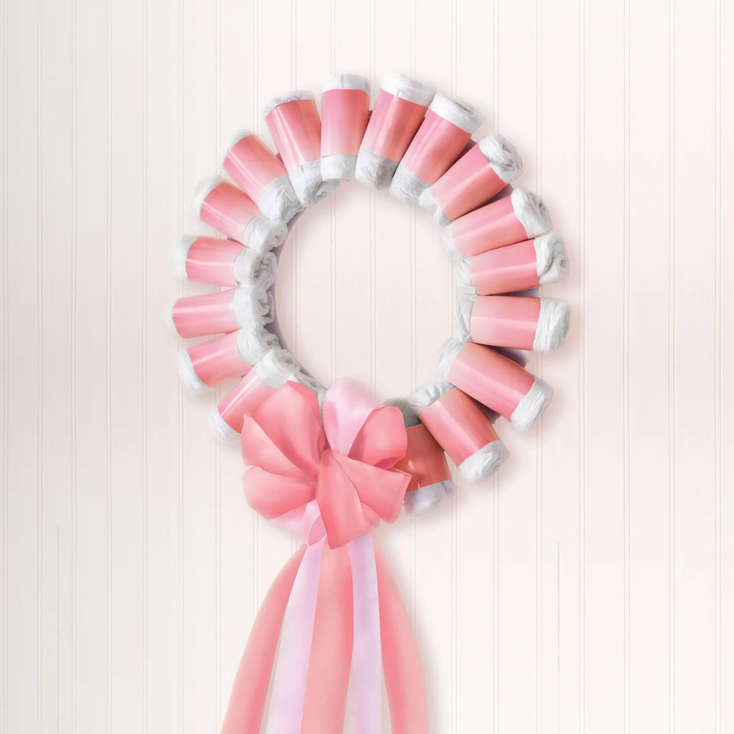 Oh Baby! Baby Shower Diaper Wreath Kit, 85pc, Assorted Colors