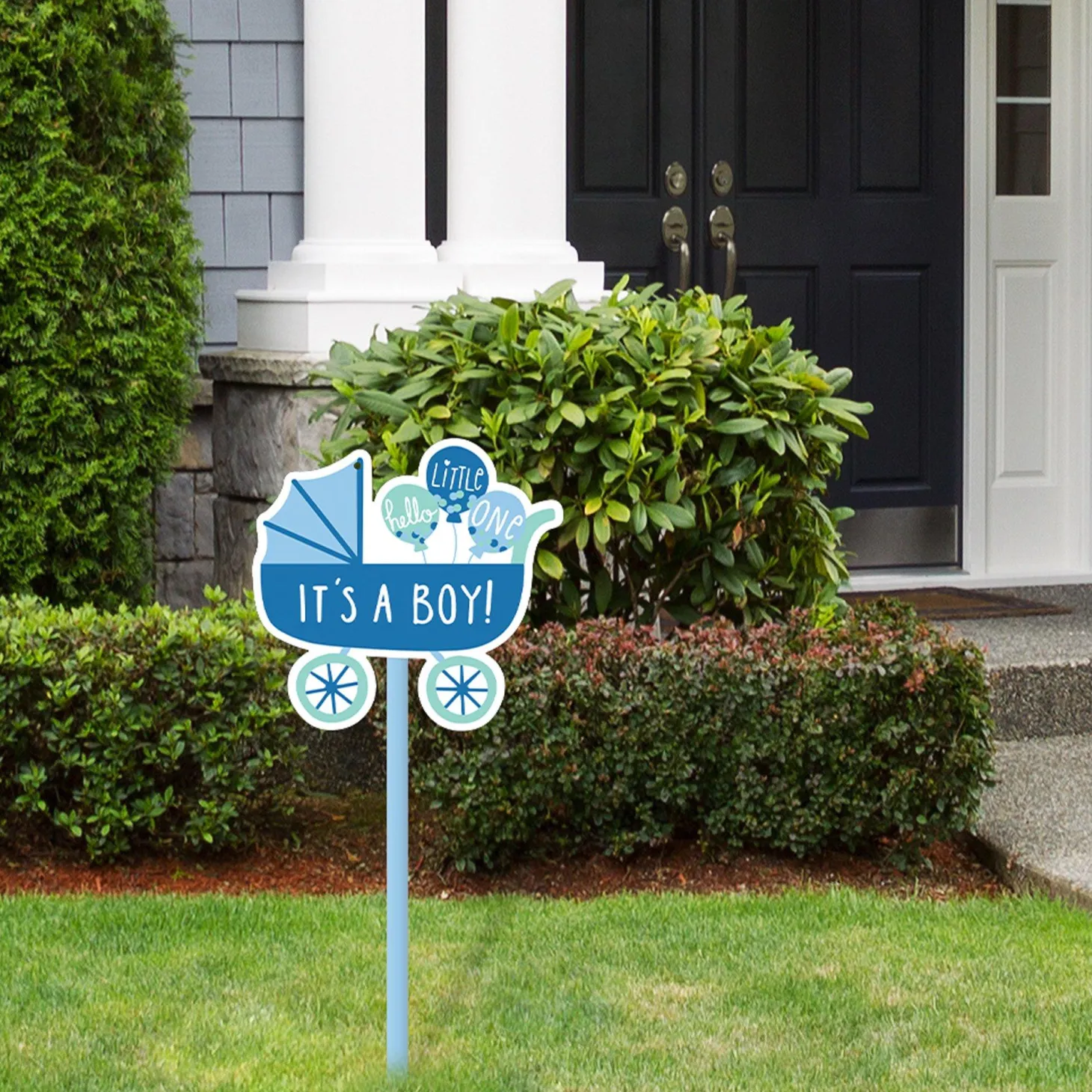 Oh Baby! Carriage Baby Shower Plastic Yard Sign, 15in x 25in, Assorted Colors