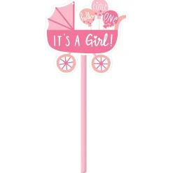 Oh Baby! Carriage Baby Shower Plastic Yard Sign, 15in x 25in, Assorted Colors