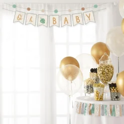 Oh Baby Soft Jungle Baby Shower Fabric Banner Set, 3pc, 5.3ft