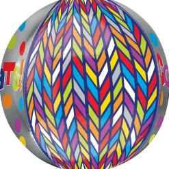 Orbz Dotty Geometric Congrats Balloon, 16in