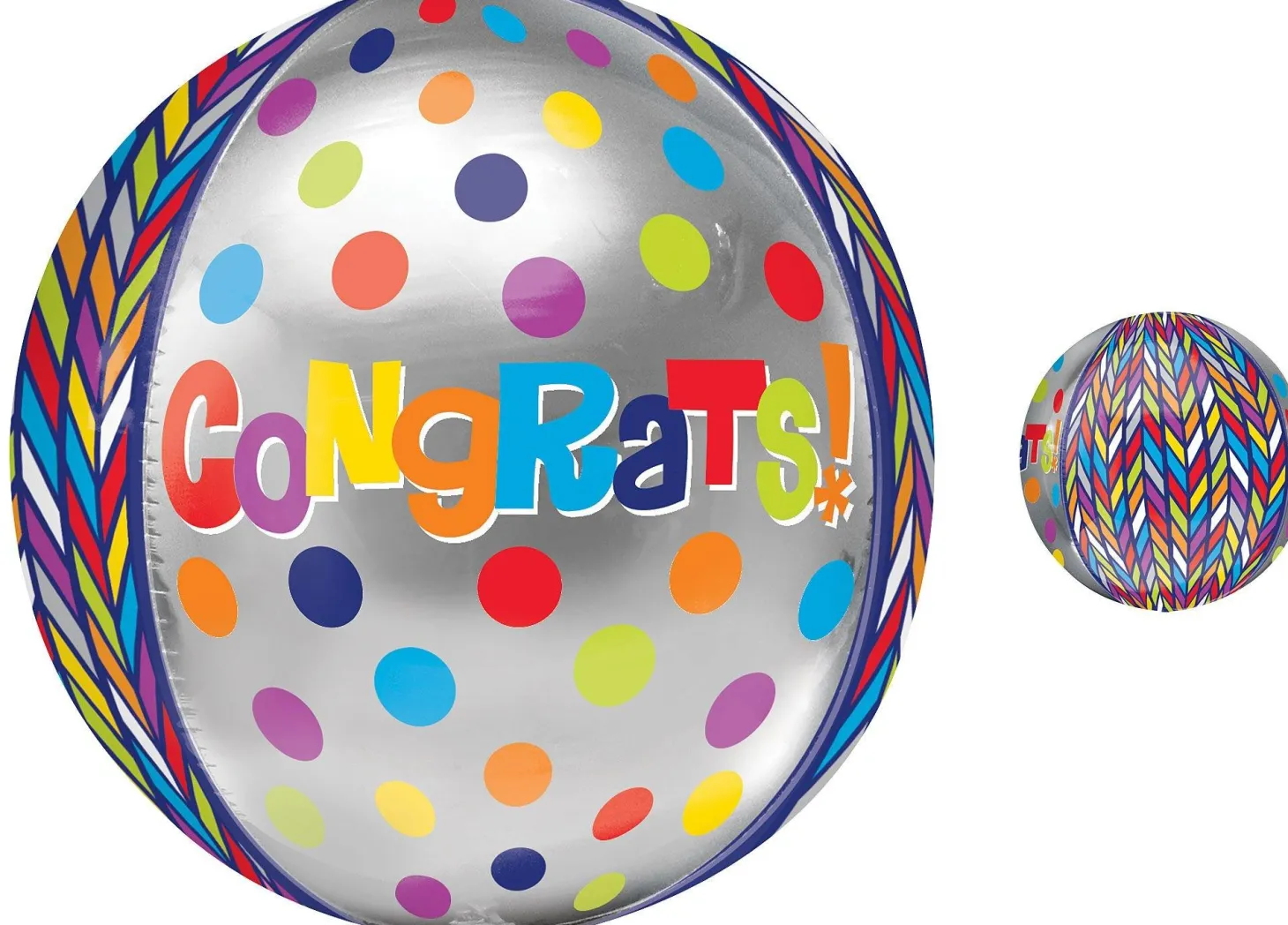 Orbz Dotty Geometric Congrats Balloon, 16in
