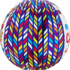 Orbz Dotty Geometric Congrats Balloon, 16in