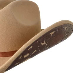 Oversized Debossed Cowgirl Hat