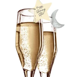 Over the Moon Baby Shower Acrylic Drink Charms, 10ct