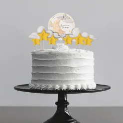 Over the Moon Baby Shower Cake Pick Decorating Kit, 9pc