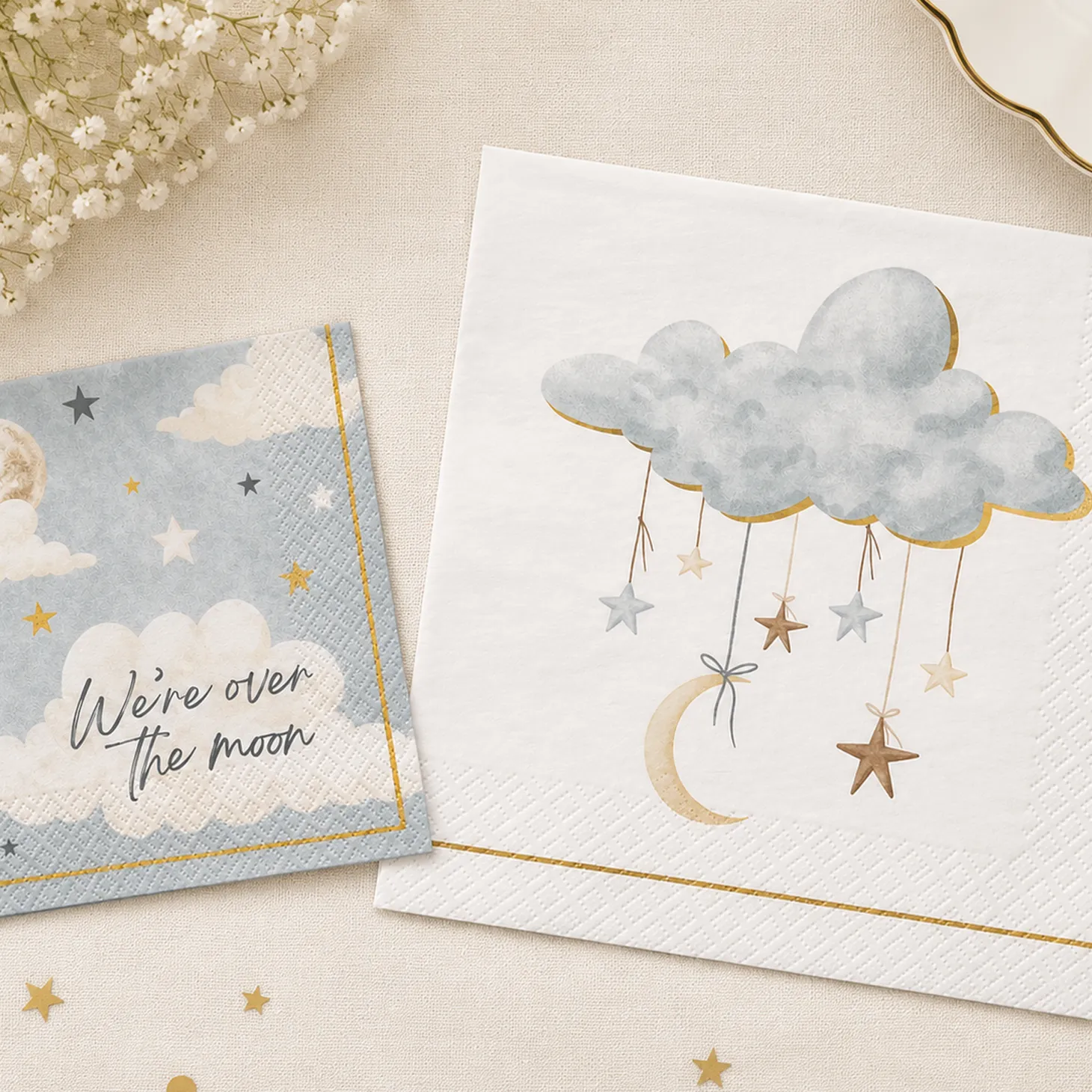 Over the Moon Paper Napkins, 16ct, Assorted Options