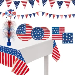Painted Patriotic Party Kit for 16 Guests