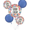 Painterly Dots Good Luck Foil Balloon Bouquet, 5pc