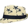 Palm Tree Straw Fedora