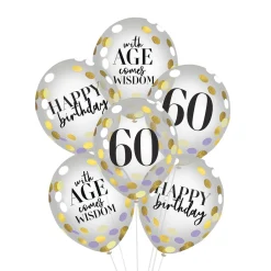 Party Of The Ages Birthday Latex Balloons, 6ct, Ages