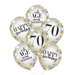 Party Of The Ages Birthday Latex Balloons, 6ct, Ages