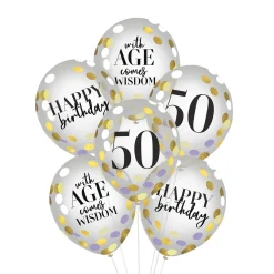 Party Of The Ages Birthday Latex Balloons, 6ct, Ages
