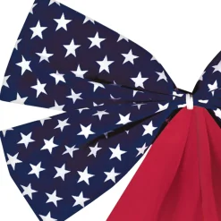 Patriotic Flocked Bow, Multiple Sizes