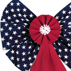 Patriotic Flocked Bow, Multiple Sizes