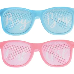 Pink & Blue Gender Reveal Plastic Sunglasses, 10ct