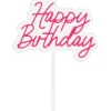 Pink Happy Birthday Cake Topper