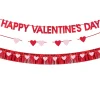 Pink, Red & White Heart Happy Valentine's Day Cardstock & Foil Banner Set, 6ft, 4pc