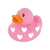 Pink & White Heart-Covered Valentine's Day Rubber Duck, 1.75in