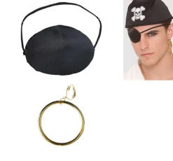 Pirate Earring & Eye Patch Set