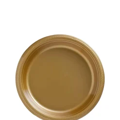 Plastic Dessert Plates, 7in, Assorted Colors, Multiple Counts