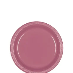 Plastic Dessert Plates, 7in, Assorted Colors, Multiple Counts