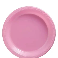Plastic Dessert Plates, 7in, Assorted Colors, Multiple Counts