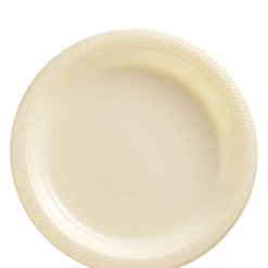 Plastic Dessert Plates, 7in, Assorted Colors, Multiple Counts