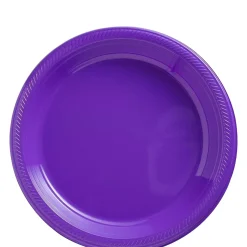 Plastic Dessert Plates, 7in, Assorted Colors, Multiple Counts