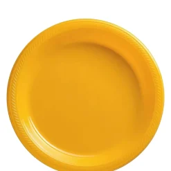 Plastic Dessert Plates, 7in, Assorted Colors, Multiple Counts