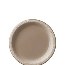 Plastic Dessert Plates, 7in, Assorted Colors, Multiple Counts