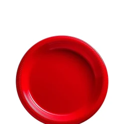 Plastic Dessert Plates, 7in, Assorted Colors, Multiple Counts