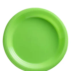 Plastic Dessert Plates, 7in, Assorted Colors, Multiple Counts